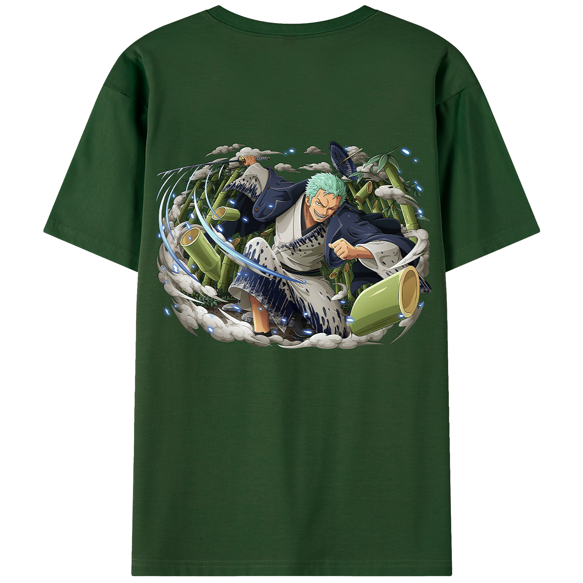 ワンピース ロロノア・ゾロ ONE PIECE Roronoa Zoro 綿100％半袖Tシャツ（背面プリント）